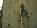 ERia up the climbing wall