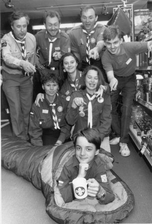 2017 Family Photos years ago img619 the 6 visitors from Dubna at the Scout Shop Nottingham