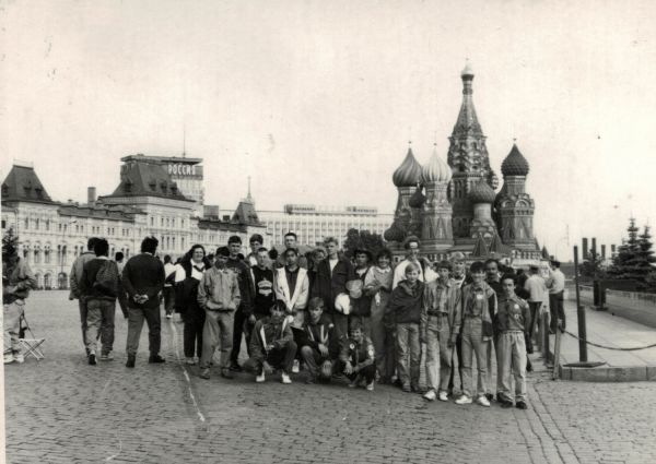 1994 Russian Scouts in Red Square   St Basils Cathedral