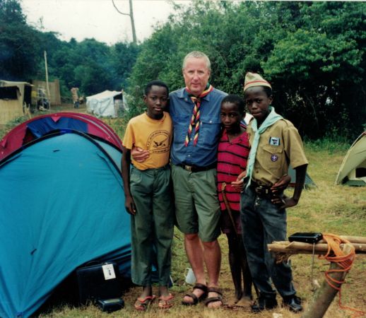 1995 Uganda Scouts with Chris