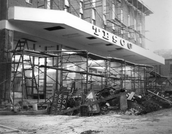 The building of Tesco