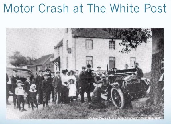 Motor Crash White Post